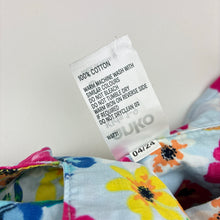 Load image into Gallery viewer, Girls Anko, lightweight floral cotton shirt dress, EUC, size 6, L: 57cm