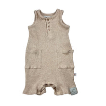 Load image into Gallery viewer, Unisex HALO &amp; HORNS, ribbed organic cotton blend romper, GUC, size 00,  