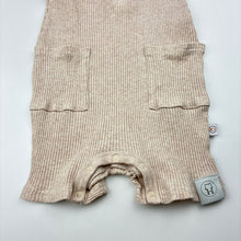 Load image into Gallery viewer, Unisex HALO &amp; HORNS, ribbed organic cotton blend romper, GUC, size 00,  