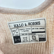 Load image into Gallery viewer, Unisex HALO &amp; HORNS, ribbed organic cotton blend romper, GUC, size 00,  