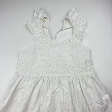 Load image into Gallery viewer, Girls Zara, lined broderie cotton summer dress, EUC, size 7, L: 75cm