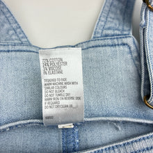 Load image into Gallery viewer, Girls Anko, blue stretch denim overalls dress / pinafore, GUC, size 9, L: 66cm