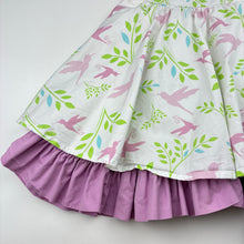 Load image into Gallery viewer, Girls Sweet Charlotte, cotton sleeveless dress, birds, light marks at neck, FUC, size 6, L: 59cm