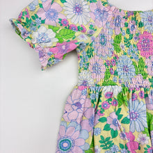 Load image into Gallery viewer, Girls Cotton On, floral linen blend dress, small marks back left side, FUC, size 4, L: 56cm