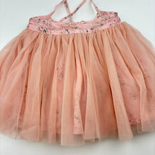 Load image into Gallery viewer, Girls Aubrie, floral cotton &amp; tulle suspender skirt, EUC, size 2,  