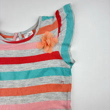 Load image into Gallery viewer, Girls Target, striped short sleeve dress, FUC, size 4, L: 51cm