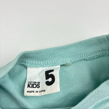 Load image into Gallery viewer, Girls Cotton On, blue cotton short sleeve dress, FUC, size 5, L: 54cm