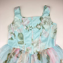 Load image into Gallery viewer, Girls Zunie, lined floral tulle party dress, no size, armpit to armpit: 33.5cm, FUC, size 8, L: 70cm