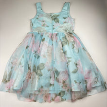 Load image into Gallery viewer, Girls Zunie, lined floral tulle party dress, no size, armpit to armpit: 33.5cm, FUC, size 8, L: 70cm