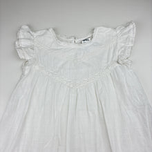 Load image into Gallery viewer, Girls Anko, lined white cotton dress, EUC, size 5, L: 50cm