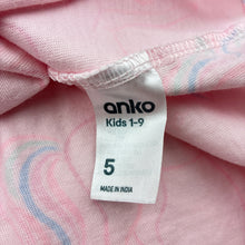 Load image into Gallery viewer, Girls Anko, pink cotton dress, unicorns, FUC, size 5, L: 54cm