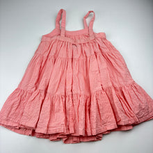 Load image into Gallery viewer, Girls Mango, pink cotton summer dress, light mark lower front, FUC, size 3, L: 51cm
