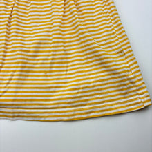 Load image into Gallery viewer, Girls Carter's, yellow &amp; white stripe cotton dress, FUC, size 4, L: 52cm