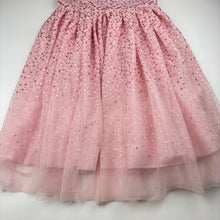 Load image into Gallery viewer, Girls H&amp;M, pink tulle &amp; sequin party dress, GUC, size 7, L: 77cm