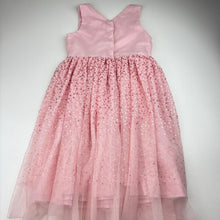 Load image into Gallery viewer, Girls H&amp;M, pink tulle &amp; sequin party dress, GUC, size 7, L: 77cm