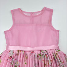 Load image into Gallery viewer, Girls Origami, lined pleated floral party dress, FUC, size 5, L: 60cm