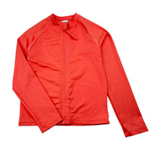 Load image into Gallery viewer, Girls Wave Zone, zip up long sleeve rashie / swim top, EUC, size 8,  