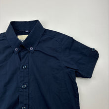Load image into Gallery viewer, Boys PLOT, navy lightweight short sleeve shirt, EUC, size 2-3,  