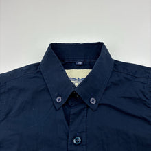 Load image into Gallery viewer, Boys PLOT, navy lightweight short sleeve shirt, EUC, size 2-3,  