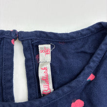 Load image into Gallery viewer, Girls Billieblush, navy viscose long sleeve top, GUC, size 8,  