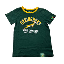 Load image into Gallery viewer, Unisex SPRINGBOKS, South Africa Rugby cotton tee / top, GUC, size 5-6,  