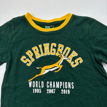 Load image into Gallery viewer, Unisex SPRINGBOKS, South Africa Rugby cotton tee / top, GUC, size 5-6,  