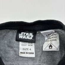 Load image into Gallery viewer, Boys Star Wars, cotton pyjama tee / top, wash fade, FUC, size 4,  