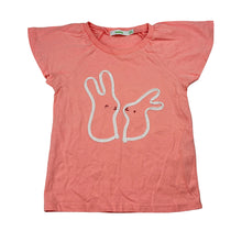 Load image into Gallery viewer, Girls Bossini, pink cotton tee / top, rabbits, EUC, size 3,  
