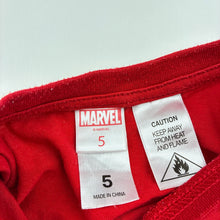 Load image into Gallery viewer, Boys Marvel, Spiderman pyjama tee / top, pilling, FUC, size 5,  