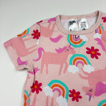 Load image into Gallery viewer, Girls Anko, stretchy pyjama tee / top, unicorns, EUC, size 3,  
