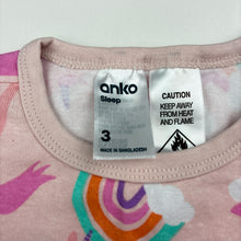 Load image into Gallery viewer, Girls Anko, stretchy pyjama tee / top, unicorns, EUC, size 3,  