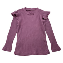 Load image into Gallery viewer, Girls SHEIN, purple ribbed long sleeve top, GUC, size 4-5,  