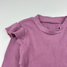 Load image into Gallery viewer, Girls SHEIN, purple ribbed long sleeve top, GUC, size 4-5,  