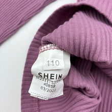Load image into Gallery viewer, Girls SHEIN, purple ribbed long sleeve top, GUC, size 4-5,  