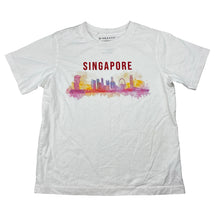 Load image into Gallery viewer, Unisex GIORDANO Jnr, cotton tee / top, Singapore, light mark on back, FUC, size 6-7,  