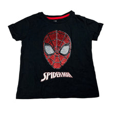 Load image into Gallery viewer, Boys Marvel, Spiderman cotton &amp; sequin tee / top, EUC, size 4,  