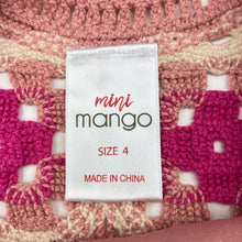 Load image into Gallery viewer, Girls Mango, pink crochet summer top, GUC, size 4,  