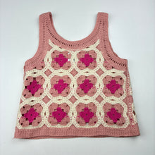 Load image into Gallery viewer, Girls Mango, pink crochet summer top, GUC, size 4,  