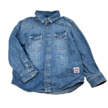 Load image into Gallery viewer, Boys H&amp;M, denim long sleeve shirt, poppers, GUC, size 3,  