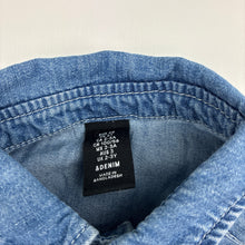 Load image into Gallery viewer, Boys H&amp;M, denim long sleeve shirt, poppers, GUC, size 3,  