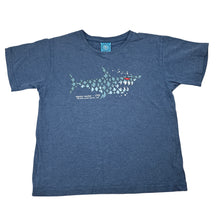 Load image into Gallery viewer, Boys SUNPRINTS, blue marle tee / top, shark, GUC, size 8,  