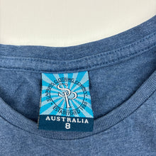 Load image into Gallery viewer, Boys SUNPRINTS, blue marle tee / top, shark, GUC, size 8,  