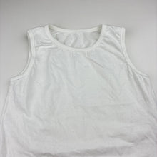 Load image into Gallery viewer, Unisex DUNNES STORES, white cotton singlet top, EUC, size 9-10,  