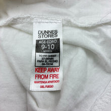Load image into Gallery viewer, Unisex DUNNES STORES, white cotton singlet top, EUC, size 9-10,  