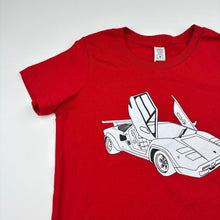 Load image into Gallery viewer, Boys red, cotton tee / top, car, EUC, size 6,  