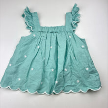 Load image into Gallery viewer, Girls Cotton On, cotton lined embroidered linen / viscose top, EUC, size 4,  