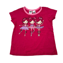 Load image into Gallery viewer, Girls Neon, cotton pyjama tee / top, ballet dancers, FUC, size 4,  