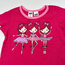 Load image into Gallery viewer, Girls Neon, cotton pyjama tee / top, ballet dancers, FUC, size 4,  