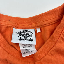 Load image into Gallery viewer, Boys Hot Wheels, MONSTER TRUCKS cotton tee / top, EUC, size 7,  