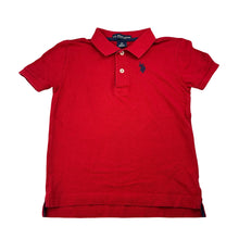 Load image into Gallery viewer, Boys US POLO ASSN, red cotton polo shirt top, EUC, size 4-5,  